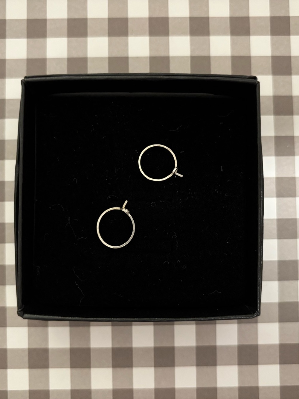 Catbird Mini Hoop Dream Earrings Silver Pair